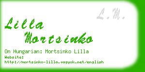 lilla mortsinko business card